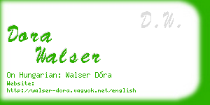 dora walser business card